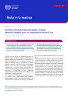 Cambio climático, transición justa y trabajo decente: desafíos para su implementación en Chile