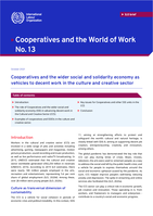 Cooperatives and the wider social and solidarity economy as vehicles to decent work in the culture and creative sector