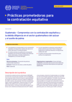 Guatemala: compromiso con la contratación equitativa y la debida diligencia en el sector guatemalteco del azúcar y el aceite de palma