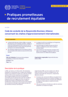 Code de conduite de la Responsible Business Alliance concernant les chaînes d’approvisionnement internationales