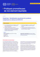 Guatemala: sensibilisation assurée par les syndicats, comprenant un volet sur le COVID-19
