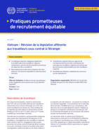 Vietnam: révision de la législation afférente aux travailleurs sous contrat à l’étranger