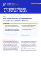 Projet pilote de recrutement équitable entre le Népal et la Jordanie dans le secteur de l’habillement