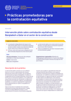 Intervención piloto sobre contratación equitativa desde Bangladesh a Qatar en el sector de la construcción