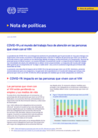 COVID-19 y el mundo del trabajo: foco de atención en las personas que viven con el VIH