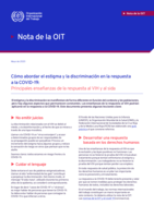 Cómo abordar el estigma y la discriminación en la respuesta a la COVID-19: principales enseñanzas de la respuesta al VIH y al sida