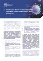 Evaluación de las necesidades de las empresas como consecuencia de la COVID-19