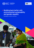 Building back better with environmental sustainability and gender equality: Bangladesh country summary