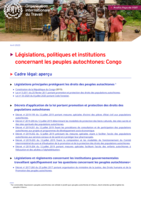 Législations, politiques et institutions concernant les peuples autochtones: Congo
