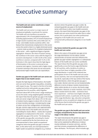 Écart salarial entre hommes et femmes dans le secteur de la santé et des soins: analyse de la situation dans le monde à l’ère de la COVID-19 : résumé d'orientation