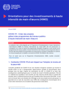 COVID-19 - créer des emplois grâce à des programmes de travaux publics à haute intensité de main-d’œuvre: orientations pour des investissements à haute intensité de main-d'œuvre (HIMO)