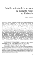Establecimiento de la semana de cuarenta horas en Finlandia