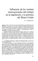 Influencia de las normas internacionales del trabajo en la legislación y la práctica del Reino Unido
