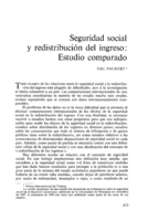 Seguridad social y redistribución del ingreso: experiencia comparada