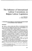 The influence of international labour conventions on Belgian labour legislation