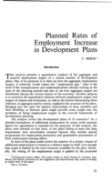 Planned rates of employment increase in development plans
