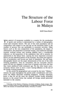 The structure of the labour force in Malaya