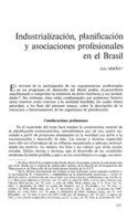 Industrialización, planificación y asociaciones profesionales en el Brasil