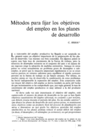 Métodos para fijar los objetivos del empleo en los planes de desarrollo