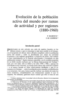 Evolución de la población activa del mundo por ramas de actividad economica y por regiones (1880-1960)