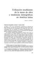Utilización insuficiente de la mano de obra y tendencias demográficas en América latina