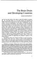 The brain drain and developing countries