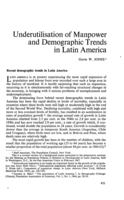 Underutilisation of manpower and demographic trends in Latin America