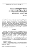 Youth unemployment in industrialised market economy countries
