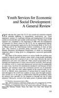Youth services for economic and social development: a general review