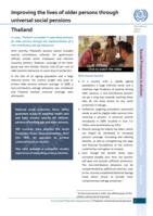 Thailand: improving the lives of older persons through universal social pensions
