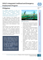 Philippines: DOLE’s integrated livelihood and emergency employment program