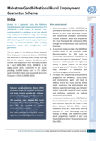 India: Mahatma Gandhi National Rural Employment Guarantee Scheme