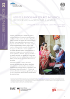 Uso de subsidios para seguros inclusivos: lecciones de la agricultura y la salud