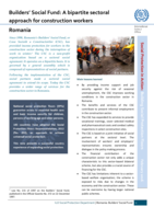 Romania: builders’ social fund, a bipartite sectoral approach for construction workers