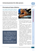 Plurinational State of Bolivia: universal pensions for older persons