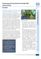 Ecuador: financing social protection through debt restructuring