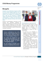 Mongolia: child money programme