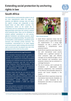 South Africa: extending social protection by anchoring rights in law