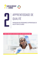Apprentissage de qualité: promouvoir des programmes d'apprentissages de qualité pour les jeunes