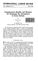 Unemployment benefits and measures for occupying the unemployed in Great Britain
