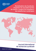 Revitalisation des syndicats: organiser les nouvelles formes de travail y compris les travailleurs des plateformes numériques