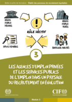 Boîte à outils de formation - Établir des processus de recrutement équitables: Module 3, Les agences d’emploi privées et les services publics de l’emploi dans un paysage du recrutement en évolution