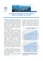 Tendencias mundiales del empleo: breve informe enero de 2007