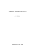 Tendances mondiales de l’emploi: janvier 2003