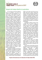 Sinopsis del trabajo infantil en la agricultura: día mundial contra el trabajo infantil, 12 de junio 2007