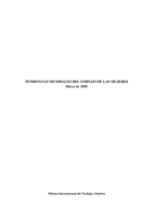 Tendencias mundiales del empleo de las mujeres: marzo de 2008