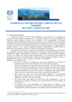 Tendencias mundiales del empleo de las mujeres: resumen, marzo de 2007