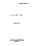 Relations professionnelles et négociation collective au Maroc