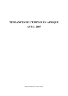 Tendances de l'emploi en Afrique: avril 2007