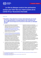 Le rôle du dialogue social et des partenaires sociaux pour faire face aux répercussions de la COVID-19 sur l’économie informelle